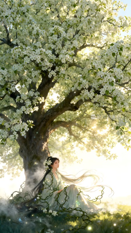 树下仙子轻舞花间梦