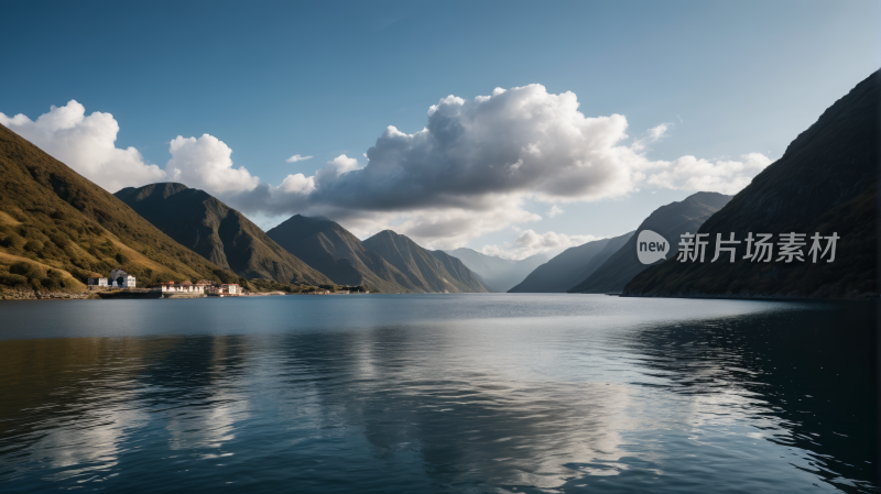 平静的水面高清风景图片