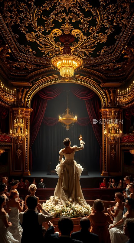 华丽舞台上的新娘