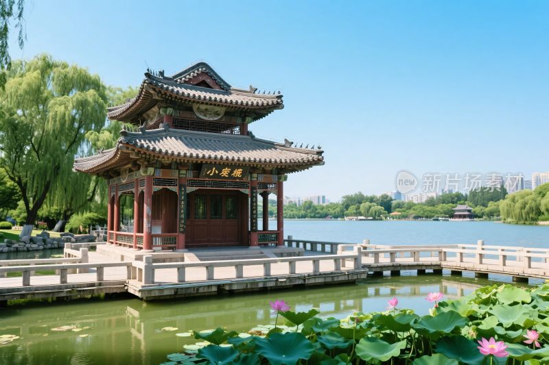 古亭湖景风景图