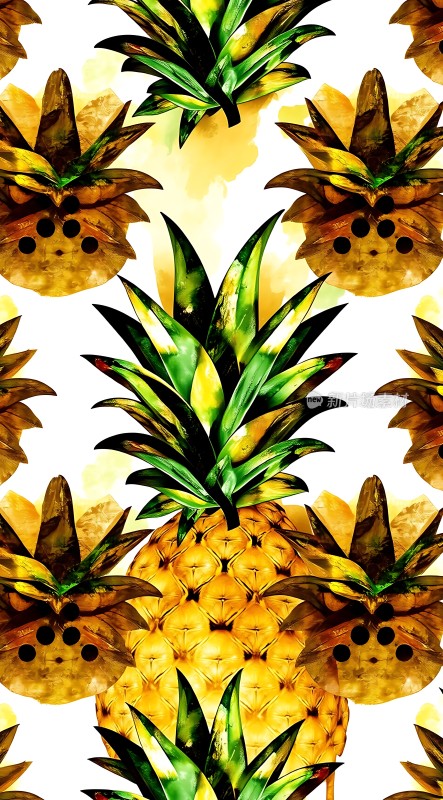 金色菠萝图案