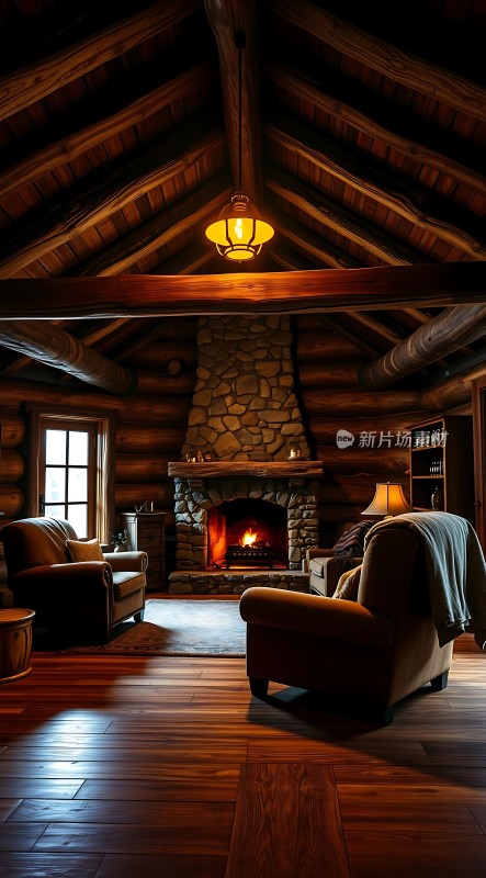温馨木屋 fireplace ambiance