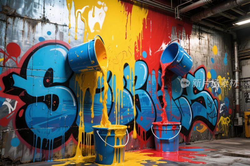 色彩街头涂鸦艺术