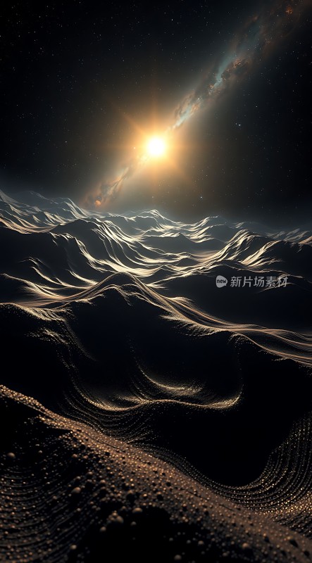 星河浩瀚沙丘静谧