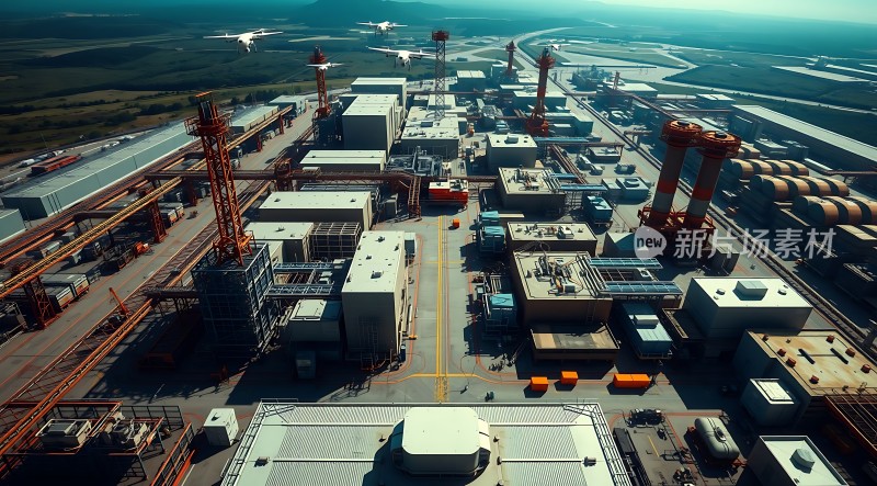 工业城市鸟瞰图