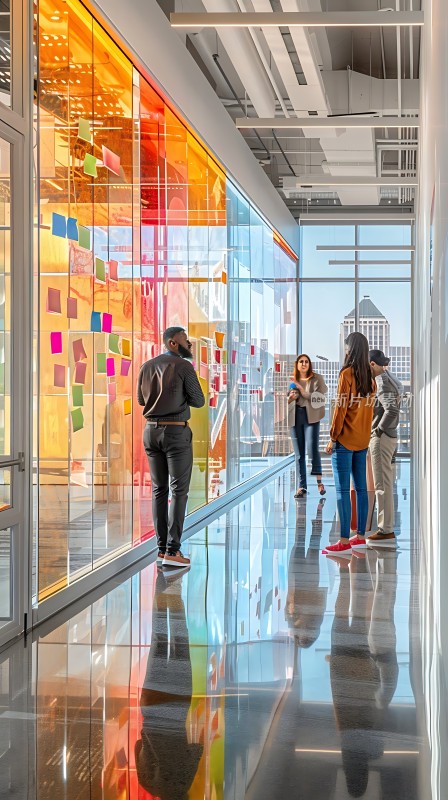 创意碰撞头脑风暴会议现场