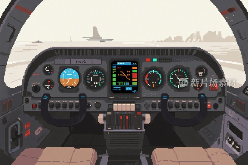 飞机驾驶舱内部界面