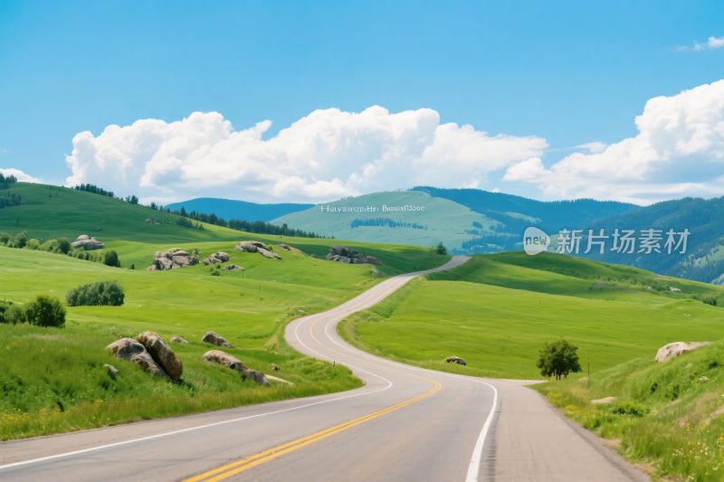 蜿蜒公路风景