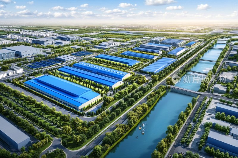 现代化工业园区鸟瞰图