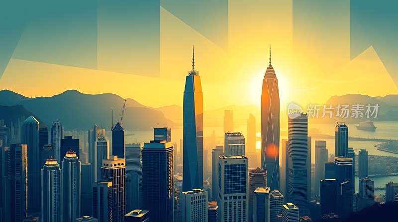 日出城市天际线