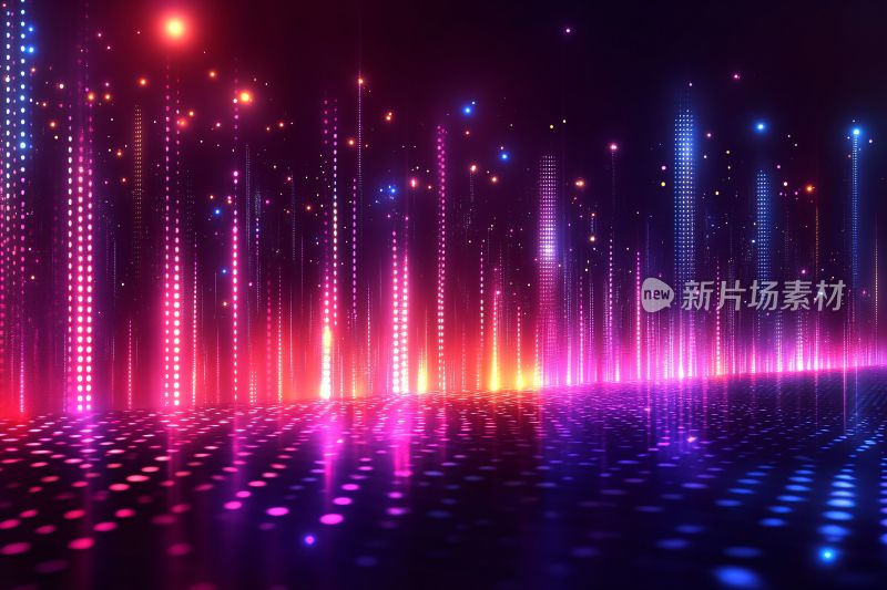 绚丽多彩的科技感光影背景