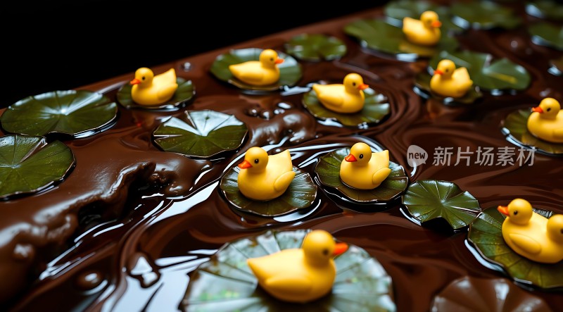 巧克力湖上的小黄鸭