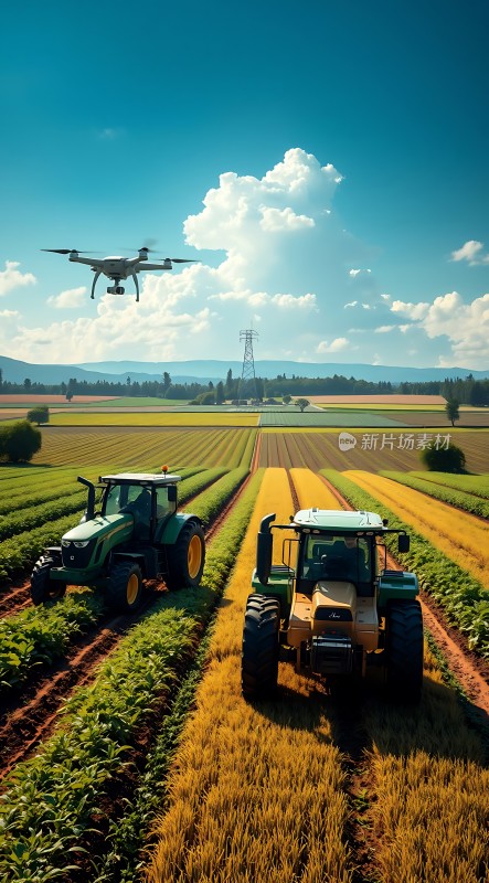 智能农业无人机与拖拉机协同作业