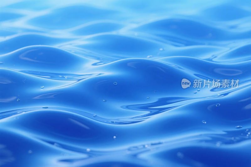 蓝色水面波纹插画