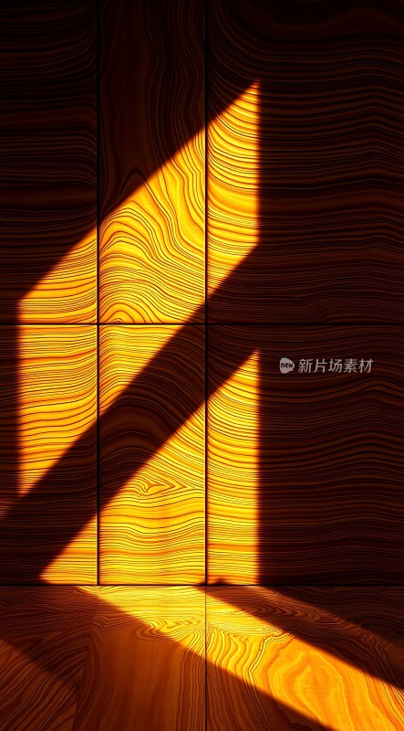 阳光下的木纹之美