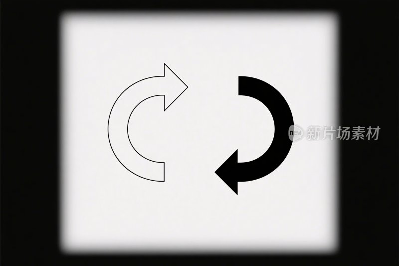 黑白箭头循环图标