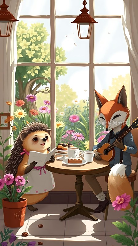 狐狸弹吉他刺猬读诗