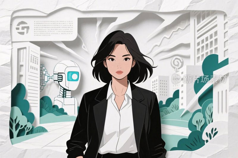 商务女性职场插画