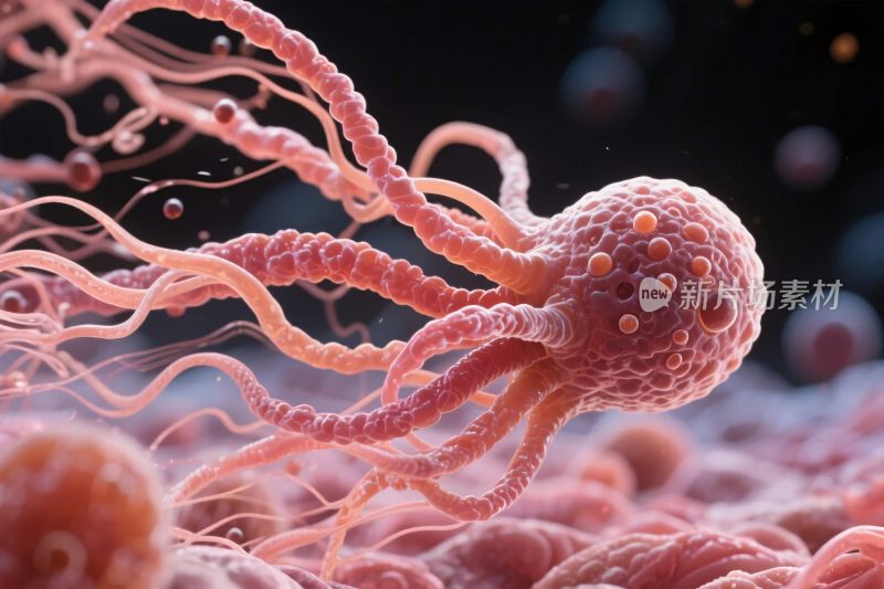 微生物细胞科学插画