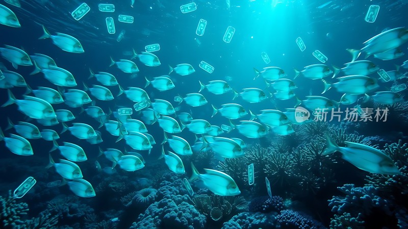 海洋之舞鱼群与珊瑚共舞