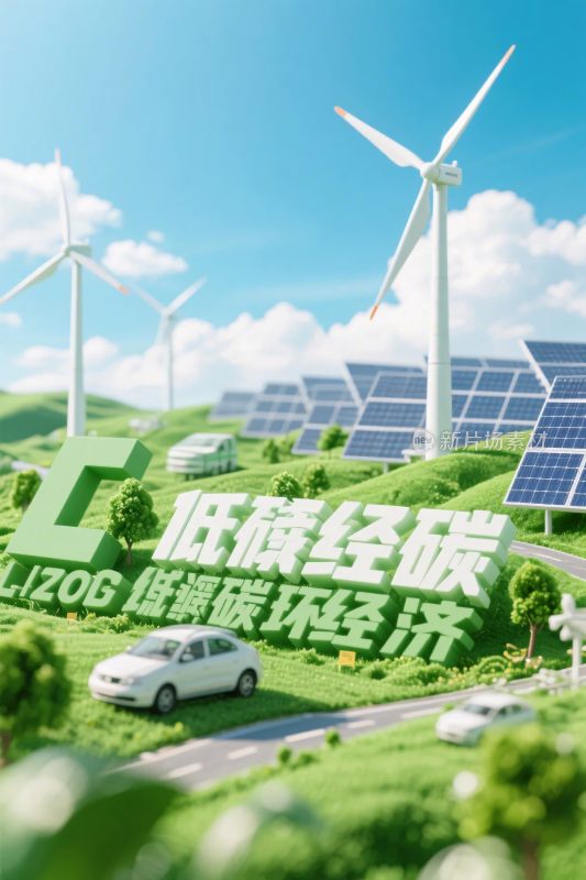 低碳经济环保插画