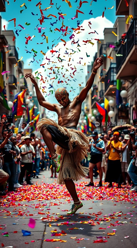 狂欢节上的活力舞者