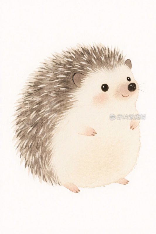 卡通刺猬插画