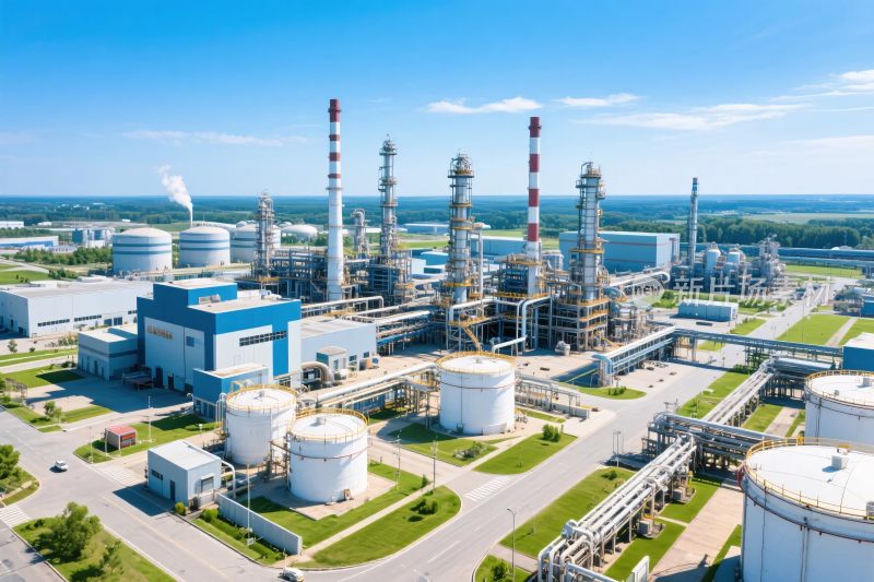 工业厂区全景摄影图