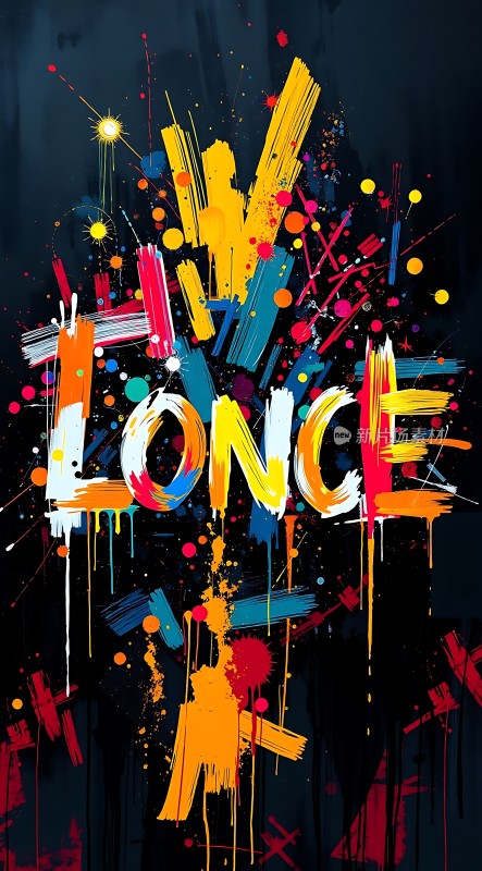 彩色艺术字体“LOVE”