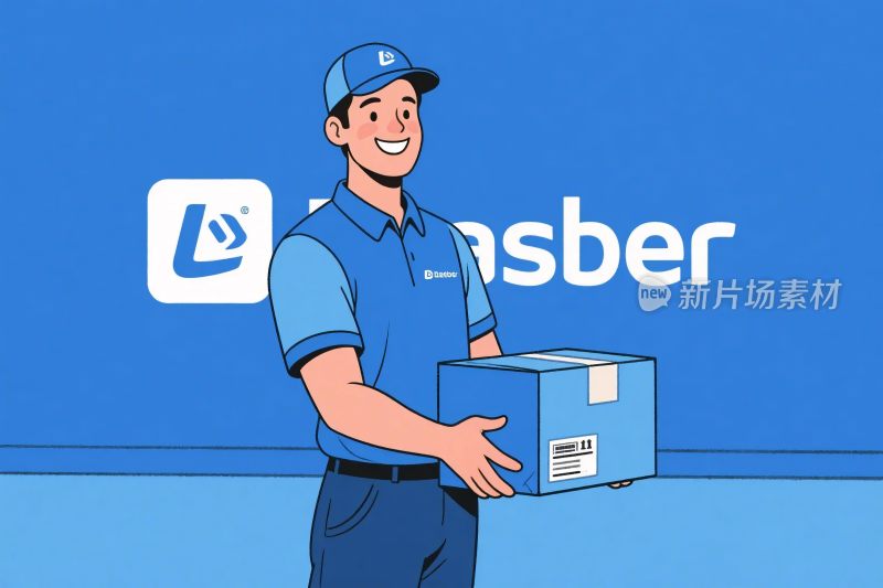 快递配送服务插画