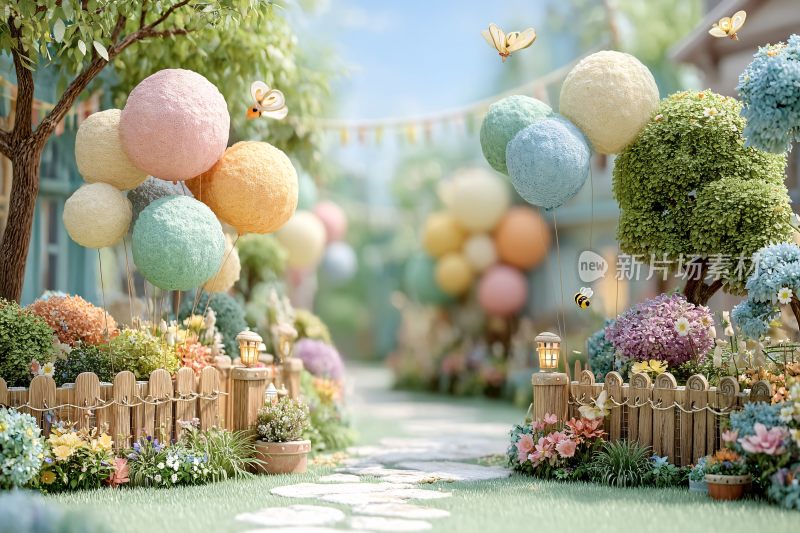 梦幻花园气球装饰场景