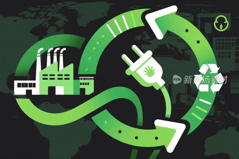 环保循环产业插画