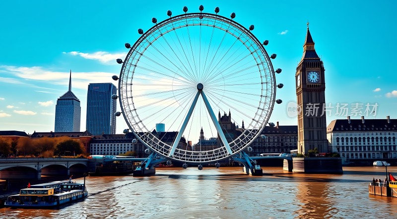 伦敦眼与国会大厦