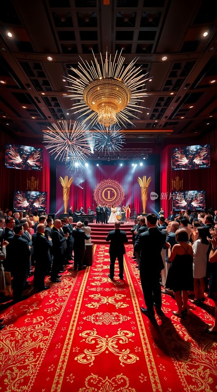 红毯盛宴璀璨灯光下的华丽时刻