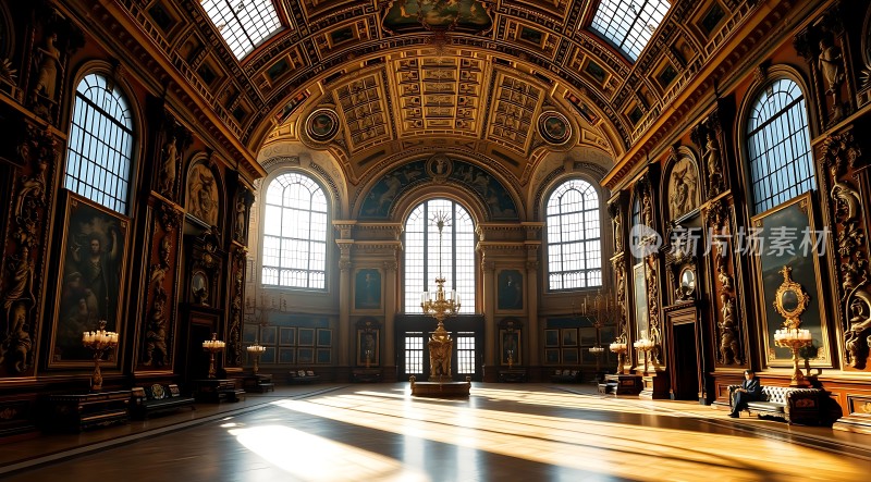 阳光下的宏伟大厅