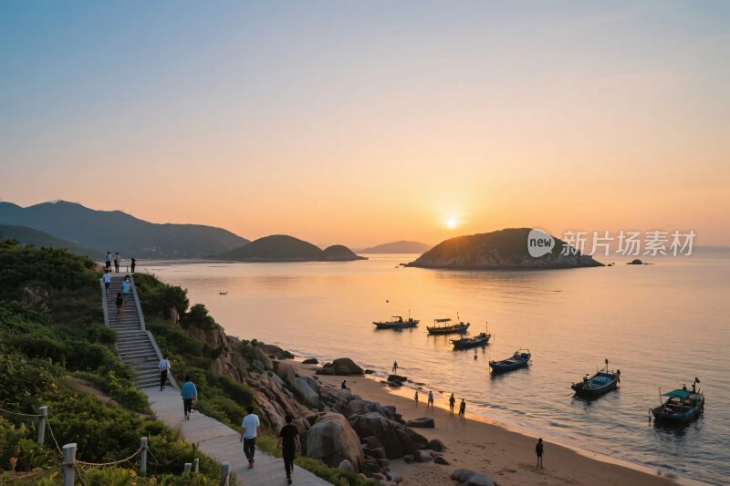 海边日落风景图