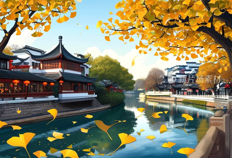 夫子庙银杏秋色