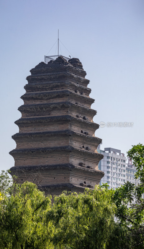 陕西西安小雁塔遗址公园西安博物馆景点景观