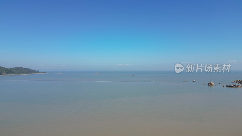 航拍广东珠海香炉湾沙滩