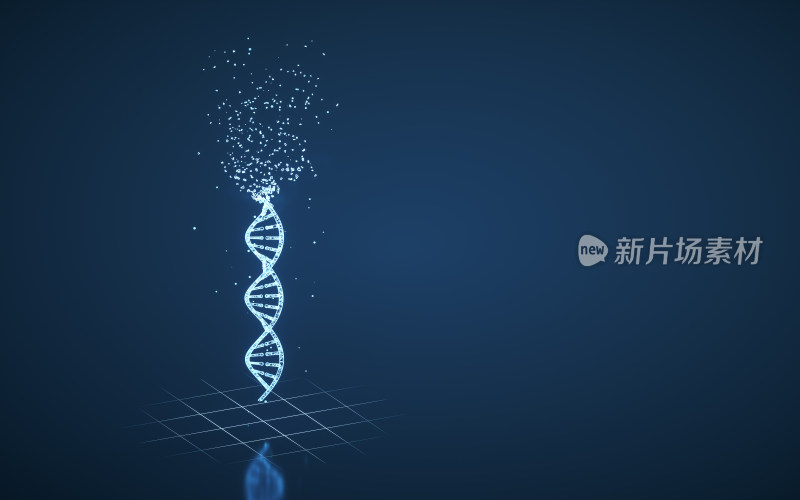 科技线条DNA 3D渲染