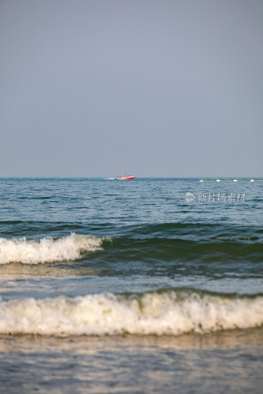 山东日照金沙滩海滨海岸海滩景观