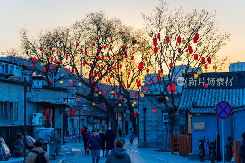 北京石景山模式口历史文化街区京西古道年味