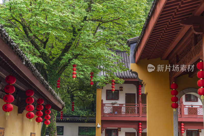 杭州西湖三天竺法镜寺古建筑风景