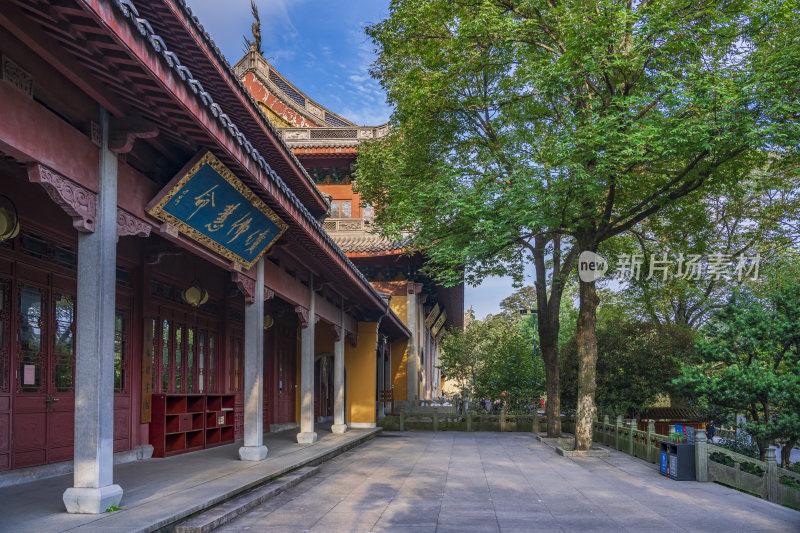 杭州西湖飞来峰灵隐寺千年古刹古建筑