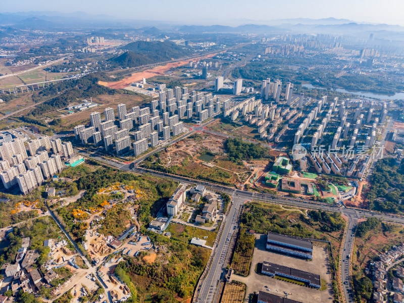 上饶城市大景航拍图