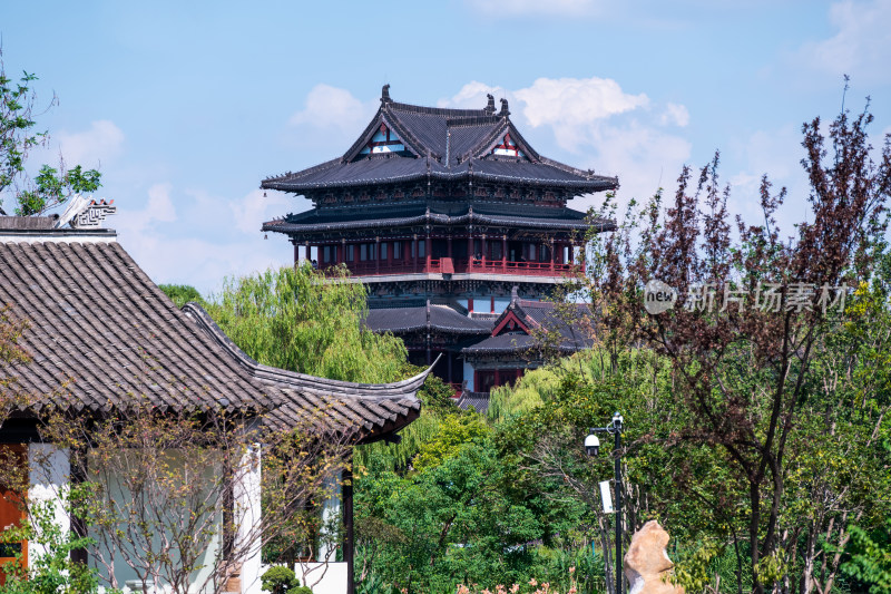 江苏泰州标志性建筑-望海楼，江淮第一楼