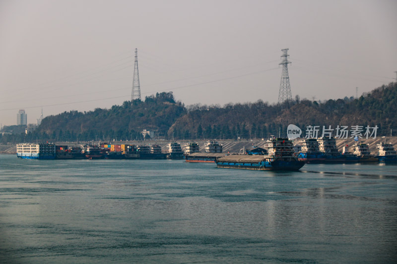 长江三峡西陵峡宜昌三斗坪镇黄陵庙水域