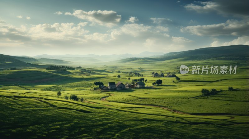 大自然绿色草原风景