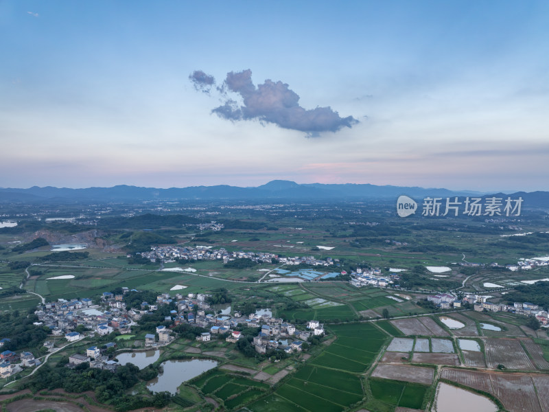 江西九江庐山鄱阳湖田园风光乡村风景航拍