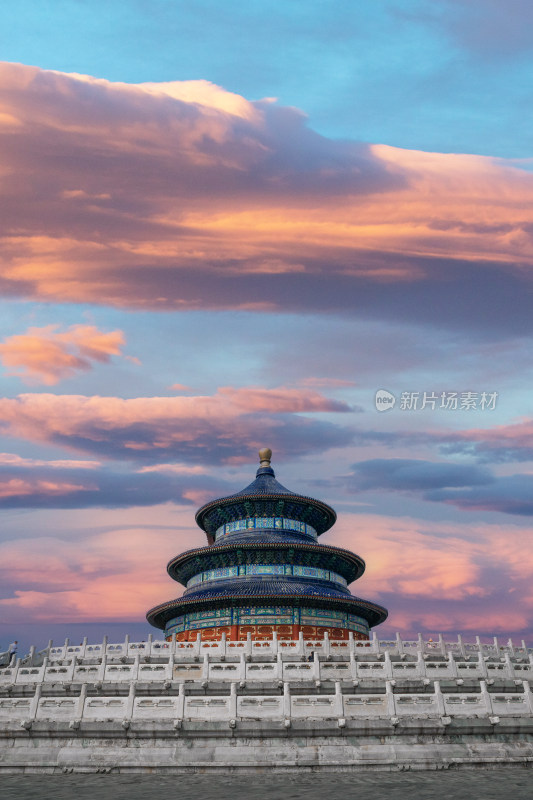 北京天坛祈年殿的雄伟建筑